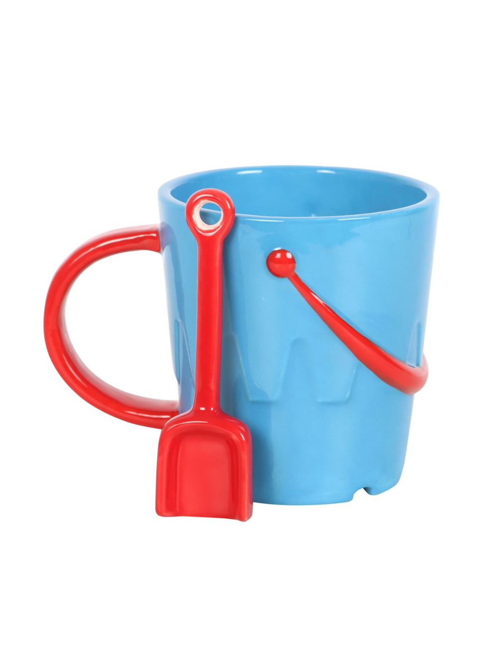 Ceramic Bucket Shaped Mug and Spade Spoon