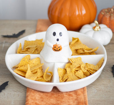 Halloween Ghost or Witch Hat Chip & Dip Platter