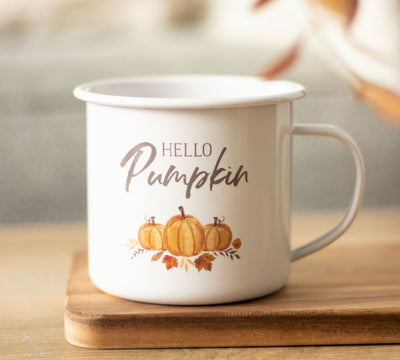 Hello Pumpkin Enamel Mug