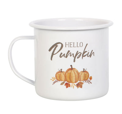 Hello Pumpkin Enamel Mug