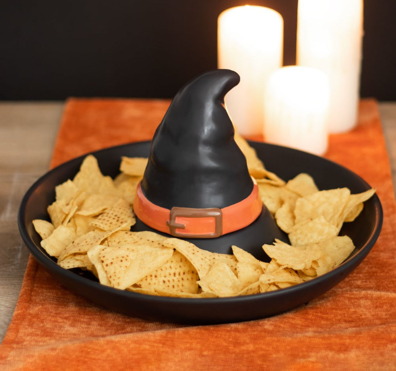 Halloween Ghost or Witch Hat Chip & Dip Platter