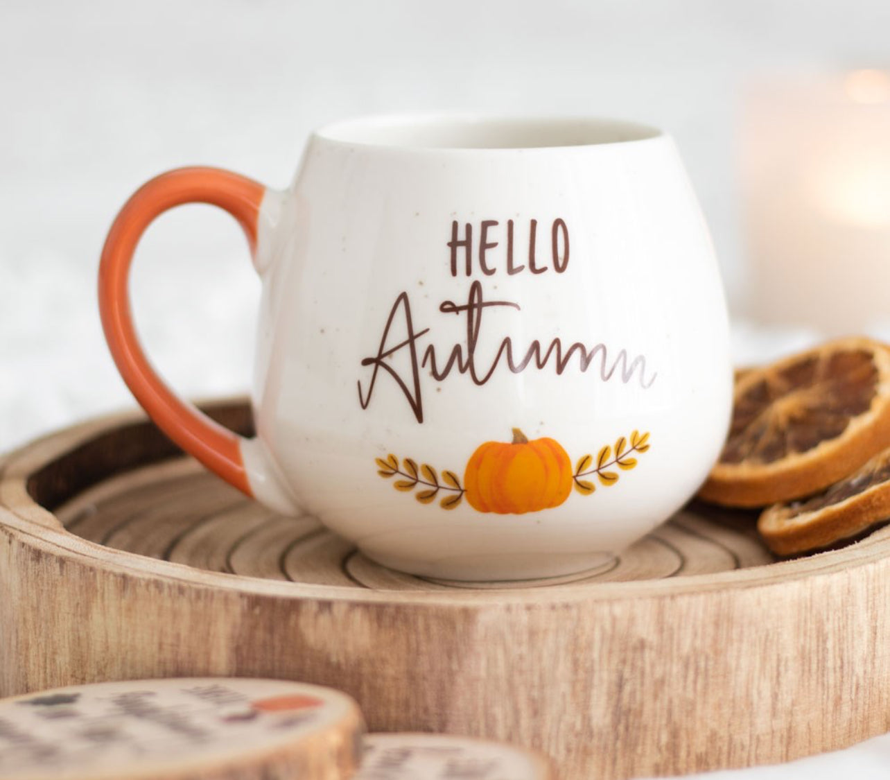 Hello Autumn Rounded Ceramic Mug