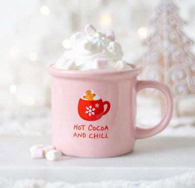 Pink Hot Cocoa & Chill Mug