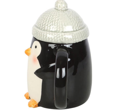 Penguin Shaped Lidded Mug